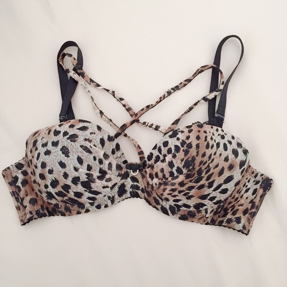 🆕 Leopard lace x strap bra